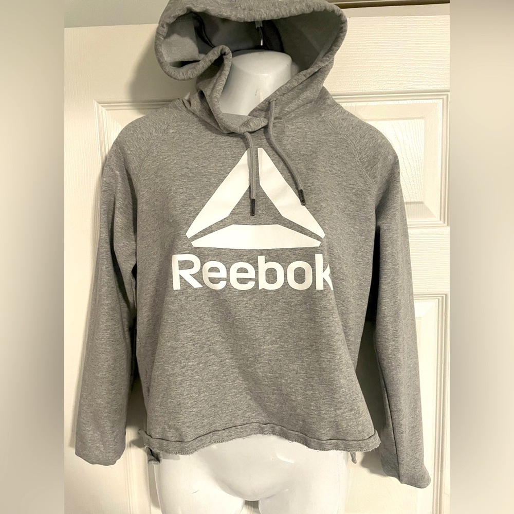 Reebok high low grey hoodie size medium